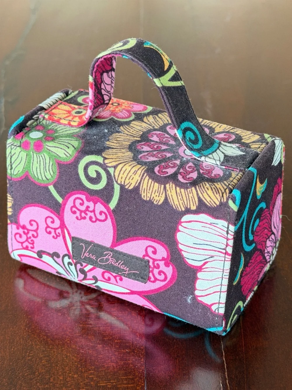 Vera Bradley Small Storage Jewelry Hard Sided Travel Case